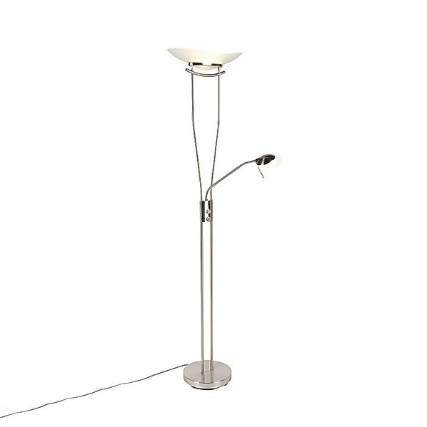 Qazqa Stehlampe Lexus, LED fest integriert, (nicht austauschbare) LED, Stah günstig online kaufen