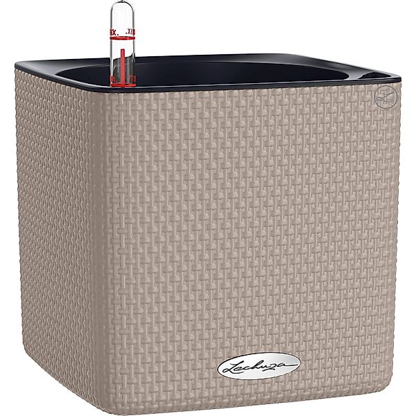 Lechuza Pflanzgefäß Cube Color 16 cm x 16 cm x 16 cm Sandbraun günstig online kaufen