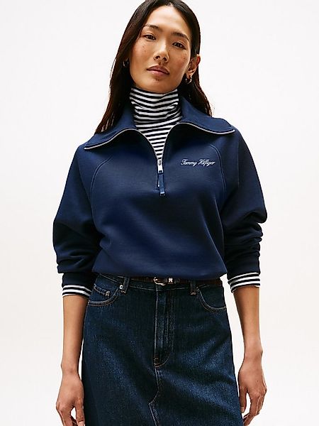 Tommy Hilfiger Sweatshirt CLASSIC SCRIPT FLEECE HALF-ZIP günstig online kaufen