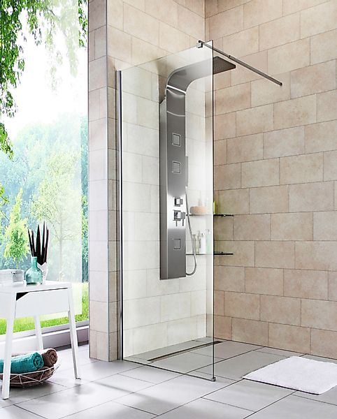 welltime Walk-in-Dusche Tropea light, Einscheibensicherheitsglas, Inklusive günstig online kaufen