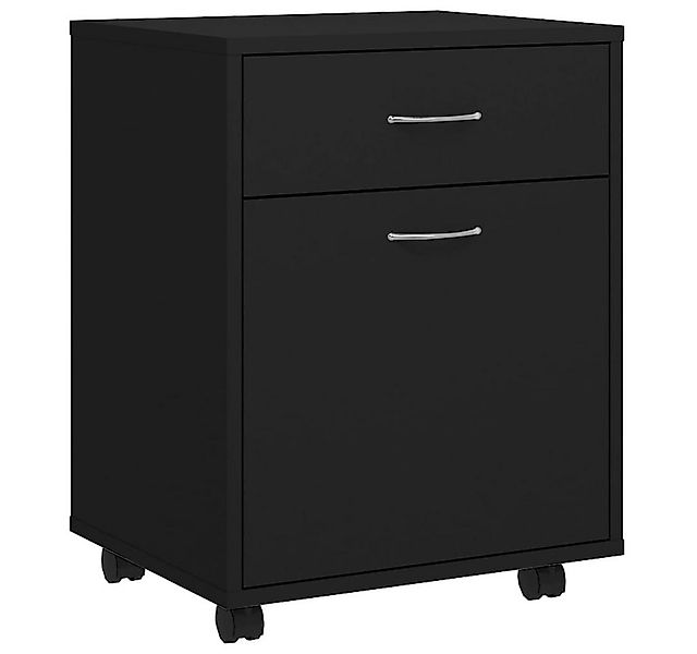 furnicato Aktenschrank Rollschrank Schwarz 45x38x54 cm Holzwerkstoff (1-St) günstig online kaufen