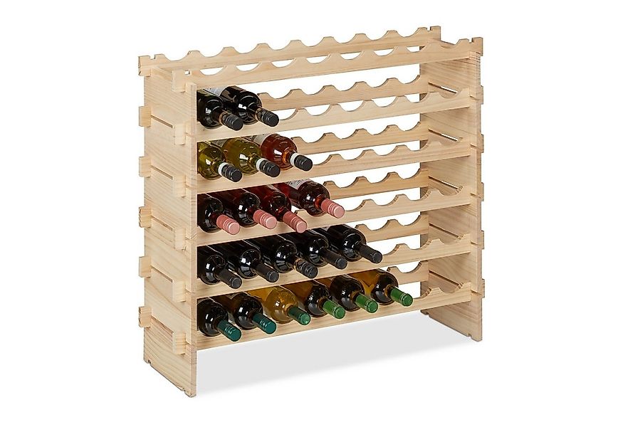 relaxdays Weinregal Stapelbares Weinregal für 48 Flaschen günstig online kaufen