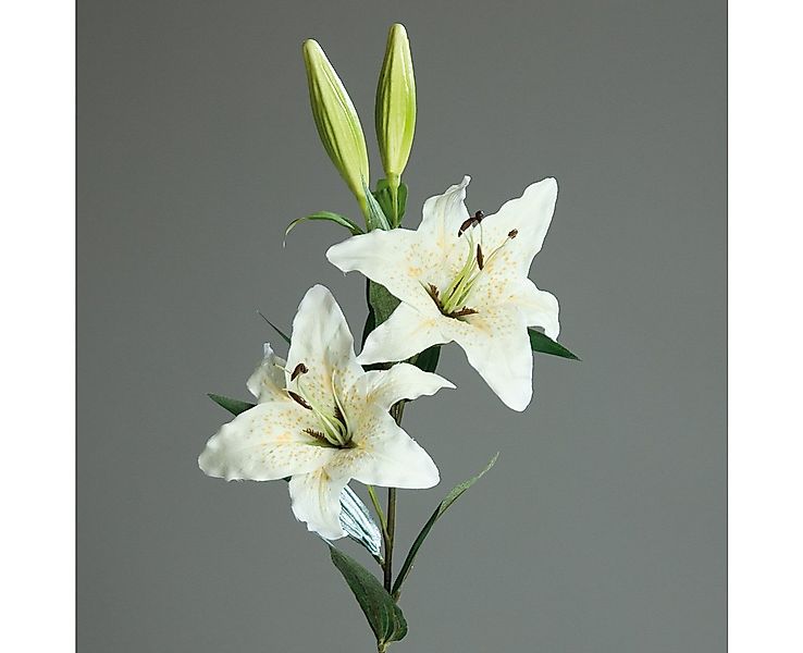 Kunstblume künstlicher großer Lilienzwei 85cm Seidenblume, mucPlants günstig online kaufen