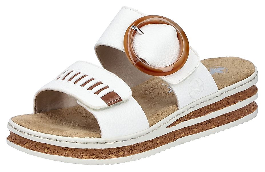 Rieker Keilpantolette Sommerschuh, Strandschuh mit regulierbaren günstig online kaufen