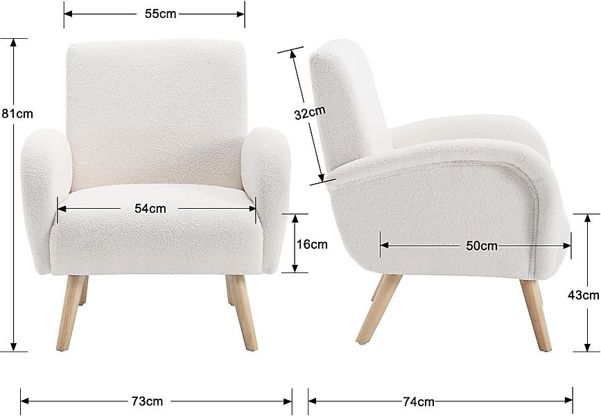 WAHSON OFFICE CHAIRS Sessel Retro Polstersessel günstig online kaufen