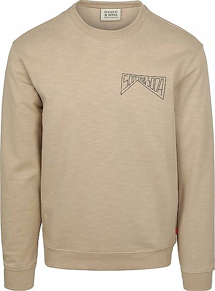 Scotch and Soda Pullover Logo Beige - Größe L günstig online kaufen