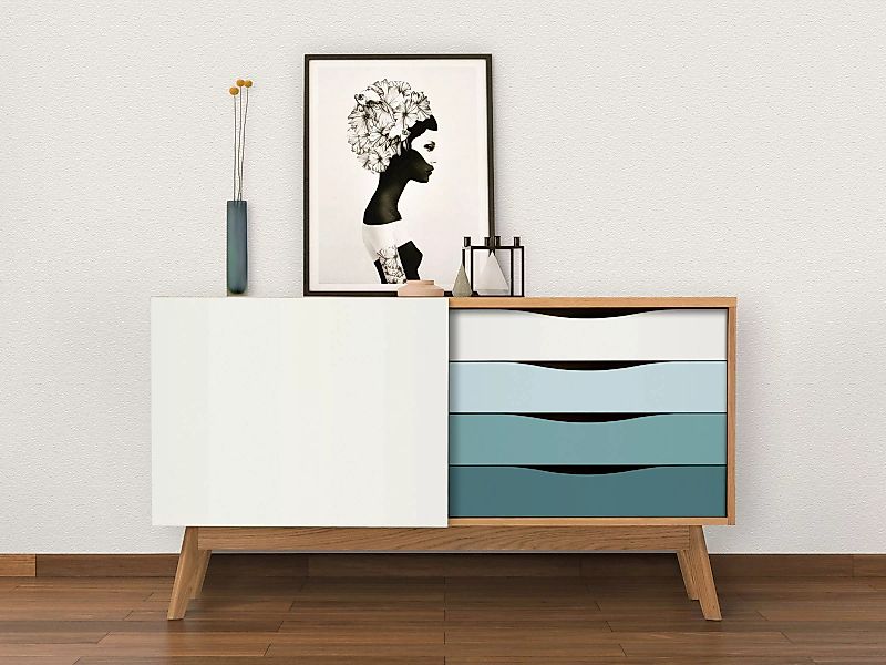 Woodman Sideboard "Hilla", Kommode im angesagten skandinavischen Look, Brei günstig online kaufen