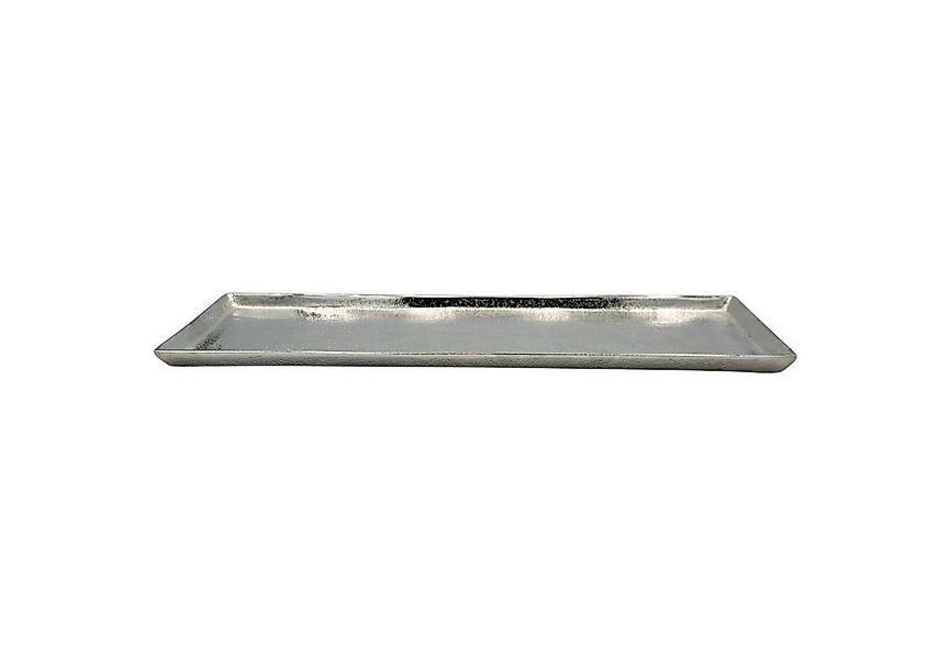 Meinposten Dekotablett Tablett Deko Metall 44x13 cm silber Kerzentablett re günstig online kaufen