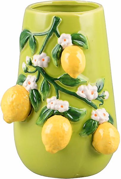 MIRRORS AND MORE Dekovase »CITRI« Bunte Dekovase mit Zitronen günstig online kaufen