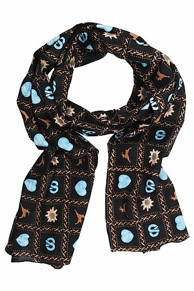 Allgäu Rebell Schal "Trachteneleganz" 1 Stk. mit Edelweiß, Brezen, Hirsch günstig online kaufen