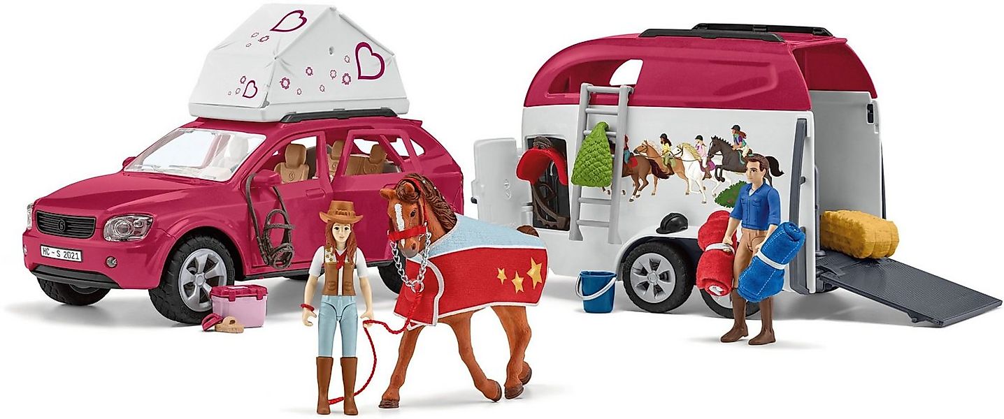 Schleich® Spielwelt HORSE CLUB, Abenteuer mit Auto und Pferdeanhänger (4253 günstig online kaufen