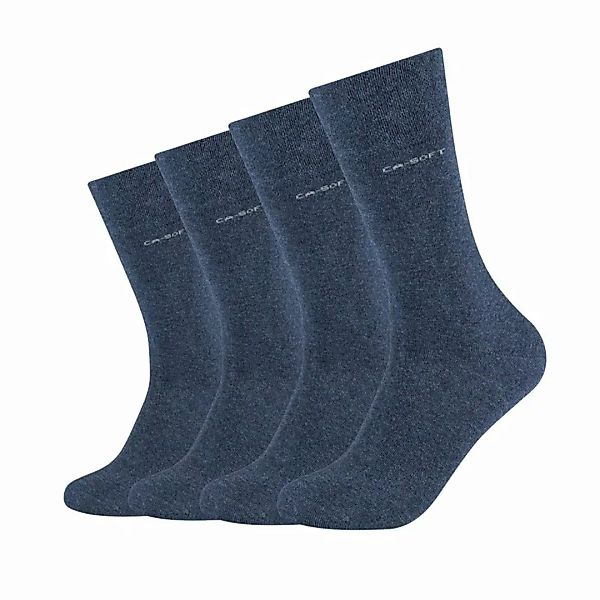 Camano Unisex Socken - Soft Socks, einfarbig, 4er Pack Blau 47-49 günstig online kaufen