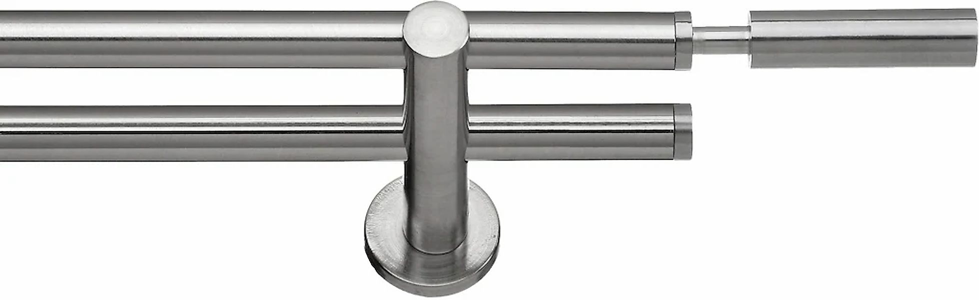 indeko Gardinenstange "Inka" Ø 16 mm 2 läufig-läufig Fixmaß Komplett-Set in günstig online kaufen