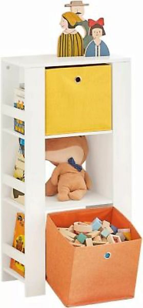 SoBuy® Kinder Bücherregal mit Turm-Design Aufbewahrungsregal mit 2 Stoffbox günstig online kaufen
