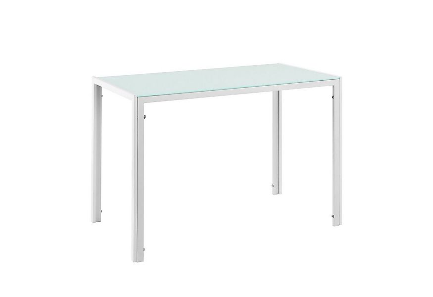 en.casa Esstisch, »Enschede« mit Glas Tischplatte Weiß günstig online kaufen