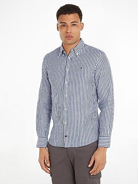 Tommy Hilfiger Langarmhemd CL W-COTTON LINEN STRIPE SHIRT modisch gestreift günstig online kaufen