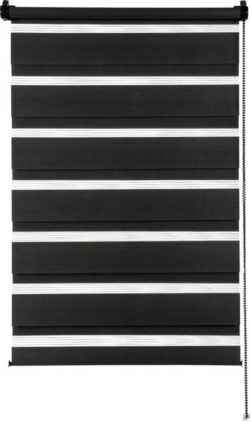 Gardinia Easyfix Doppelrollo Schwarz 60 cm x 150 cm günstig online kaufen