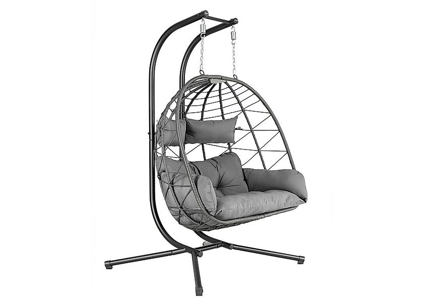 HinHocker Hängesessel Hängesessel für 2 Personen mit Gestell, Anthrazit, XX günstig online kaufen
