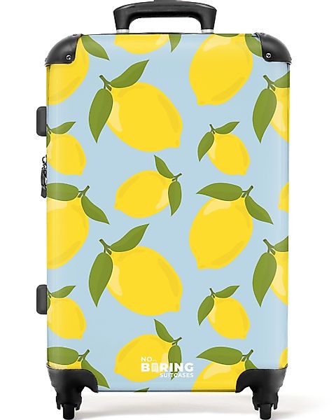 NoBoringSuitcases.com© Hartschalen-Trolley Pastellblau mit Zitronen 67 günstig online kaufen