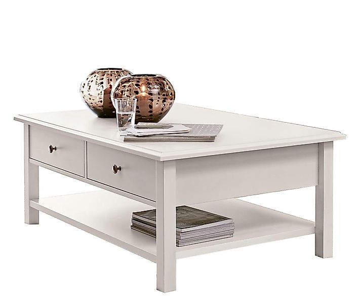 moebel-dich-auf Couchtisch KOPENHAGEN (in weiß, im Landhausstil), mit 2 Sch günstig online kaufen