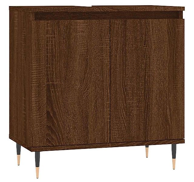furnicato Badezimmer-Set Badschrank Braun Eichen-Optik 58x33x60 cm Holzwerk günstig online kaufen