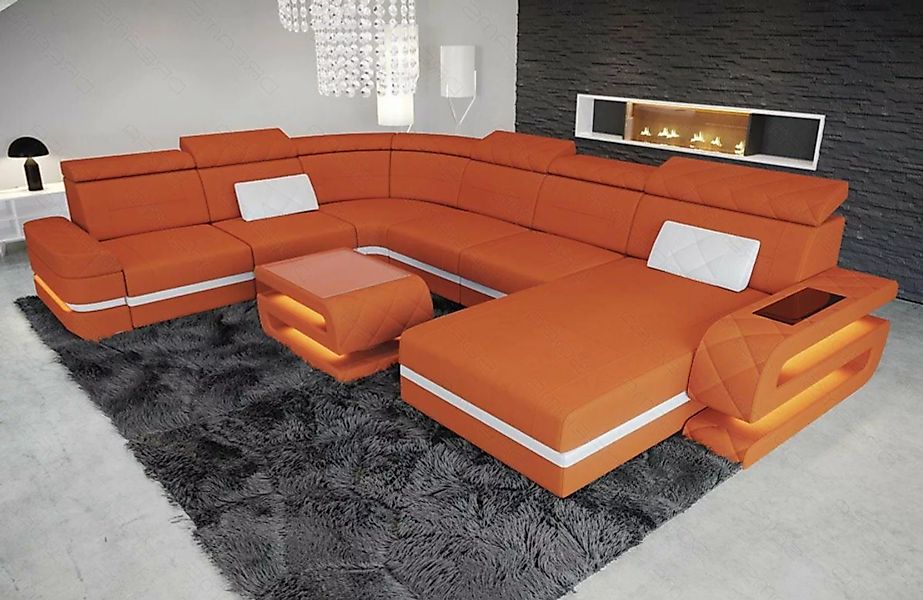 Sofa Dreams Wohnlandschaft Polster Stoff Couch Sofa Bologna XXL U Form Stof günstig online kaufen
