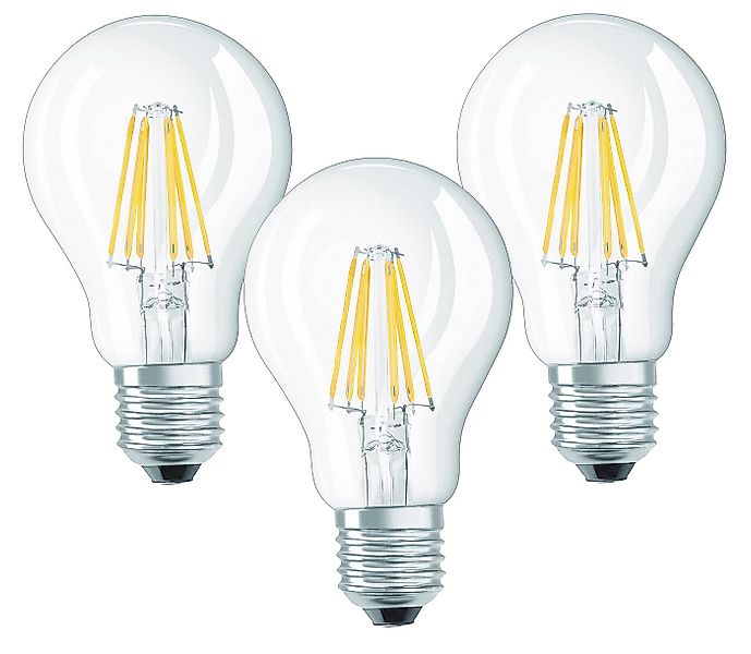 TRANGO LED-Leuchtmittel, 3er Pack E27001-3 LED Filament Birne 8 Watt 850 Lu günstig online kaufen