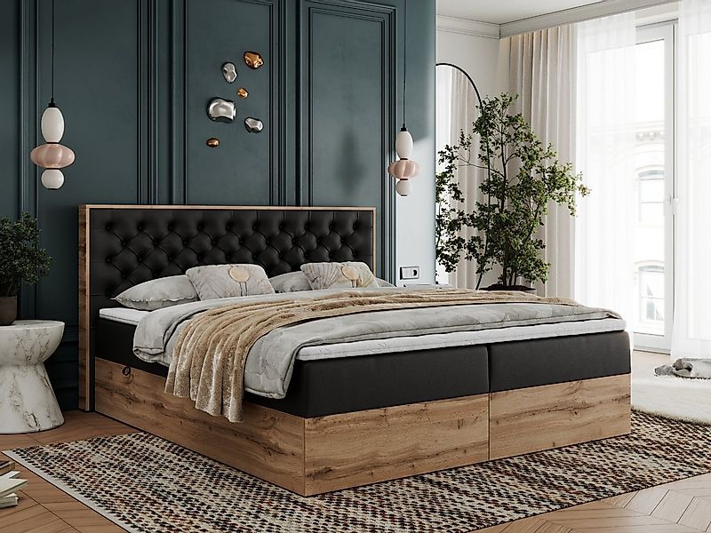 MKS MÖBEL Boxspringbett ALBERO 3 (Packung, Set, Topper T25/Visco, T30-Schau günstig online kaufen