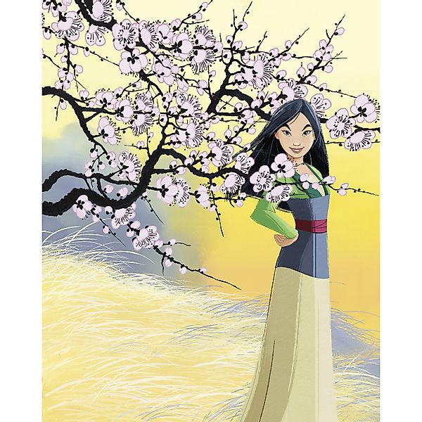 Komar Vlies Fototapete Disney Mulan Cherry Blossoms Bunt günstig online kaufen