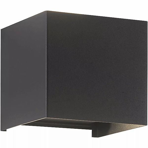 Fischer & Honsel LED-Wandleuchte Wall 2x 3 W Schwarz 540 lm Eckig günstig online kaufen