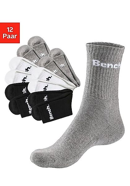 Bench. Tennissocken (Packung, 12-Paar) mit Fuß Polsterung günstig online kaufen