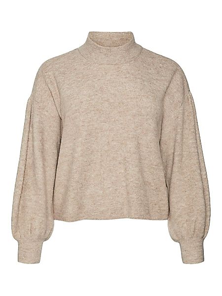 VERO MODA High Neck Pullover Damen Grau günstig online kaufen