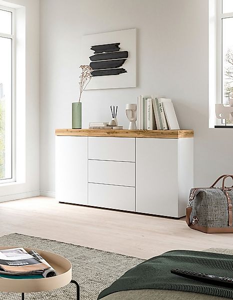OTTO home Sideboard MAMBO, Breite 125 cm, Höhe 80 cm (1 St), 2-farbig, Türe günstig online kaufen