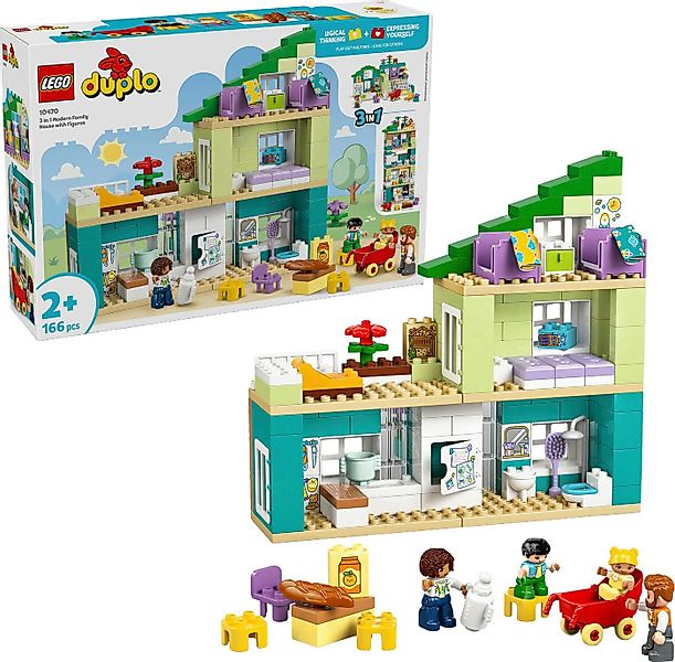 LEGO® Modernes Familienhaus mit Figuren – 3-in-1-Set (10470) Konstruktionss günstig online kaufen