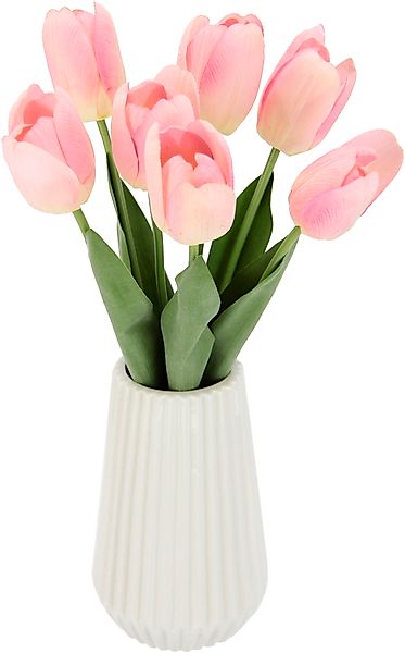 Kunstblume Real-Touch-Tulpen, I.GE.A., Höhe 33 cm, Vase aus Keramik günstig online kaufen