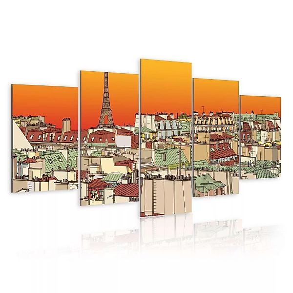 Wandbild - Pariser Himmel in Orange günstig online kaufen