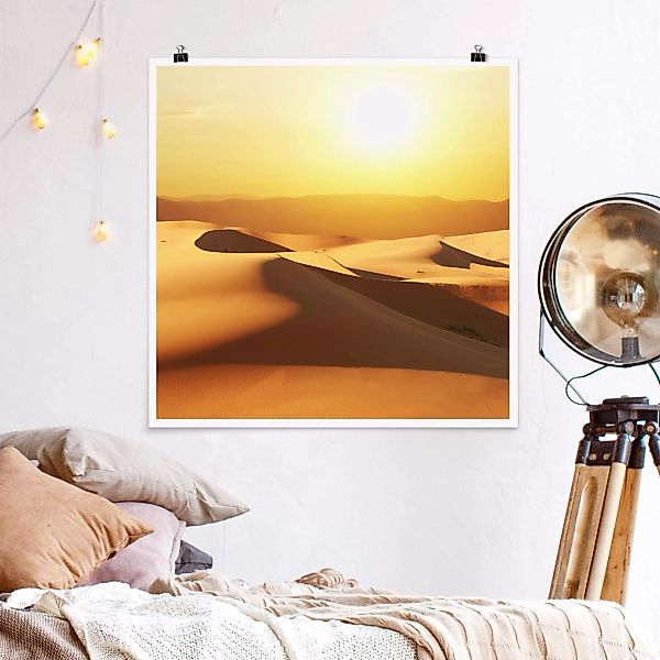 Poster Natur & Landschaft - Quadrat Die Wüste Saudi Arabiens günstig online kaufen