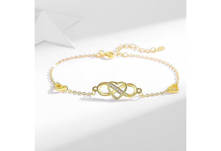 FOUORTUNATE-BEE Armband 925er Sterlingsilber Armband mit Herz & Unendlichke günstig online kaufen
