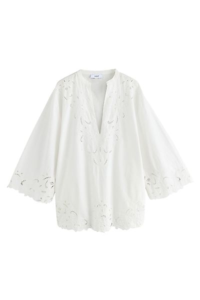 Next Strandkleid Kaftan-Cover-up mit Lochstickerei aus günstig online kaufen