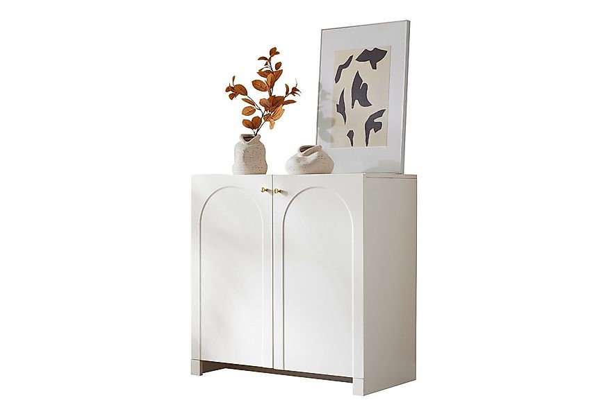 Merax Sideboard, Kommode mit 2 Türen und Ablage, Highboard Standschrank, 80 günstig online kaufen