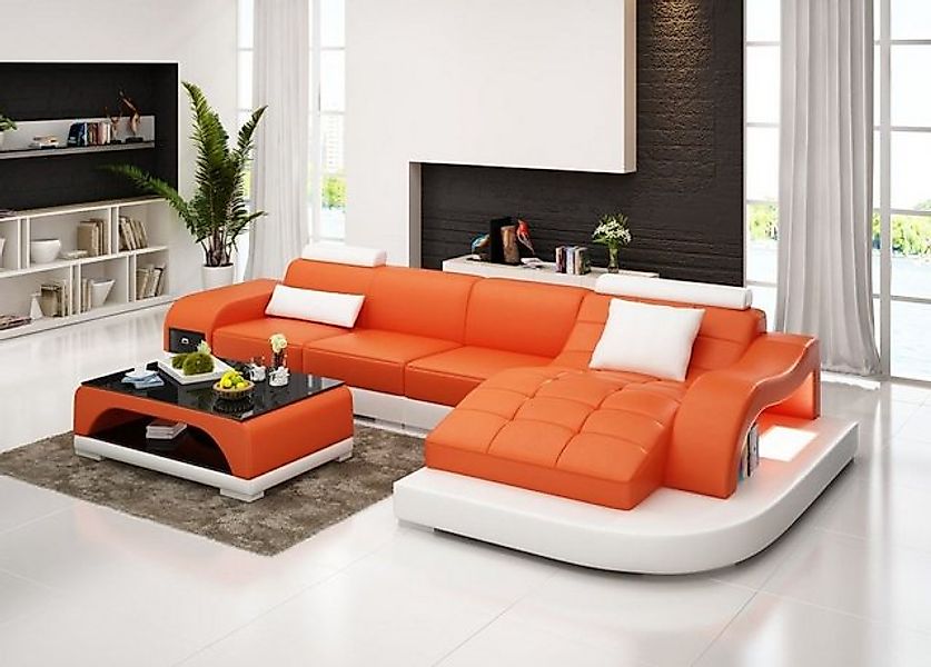 JVmoebel Ecksofa Ecksofa Leder Sofa Couch Polster Eck Sitz Wohnlandschaft G günstig online kaufen