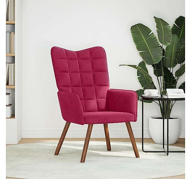 vidaXL Sessel Relaxsessel Weinrot Samt (1-St) günstig online kaufen