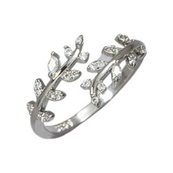 Eyecatcher Fingerring Eleganter Blätter Ring mit günstig online kaufen