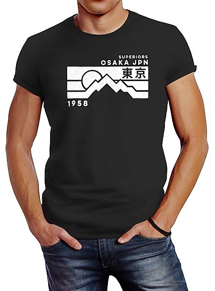 Neverless Print-Shirt Herren T-Shirt Osaka Japan günstig online kaufen