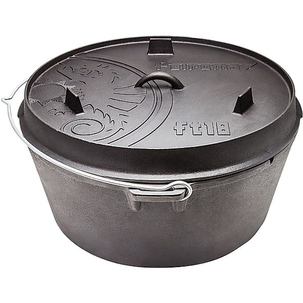 Petromax Dutch Oven FT18-T Schwarz mit planem Boden ca. 17,3, günstig online kaufen