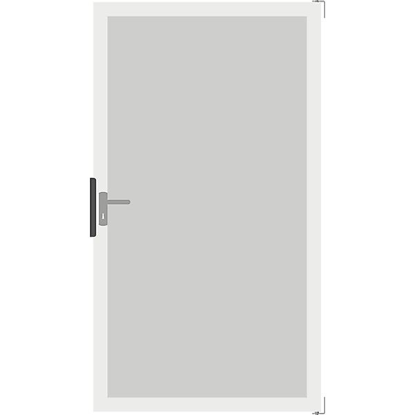 GroJa Ambiente DIN rechts komplett Satiniert mit Alu-Rahmen 100 x 180 x 0,8 günstig online kaufen