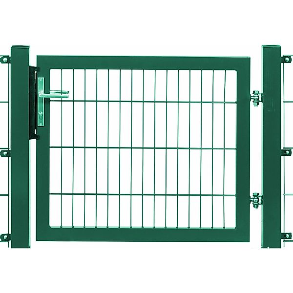Einzeltor Premium verzinkt Füllung Doppelstab 200x50 mm Torhöhe 160 cm grün günstig online kaufen