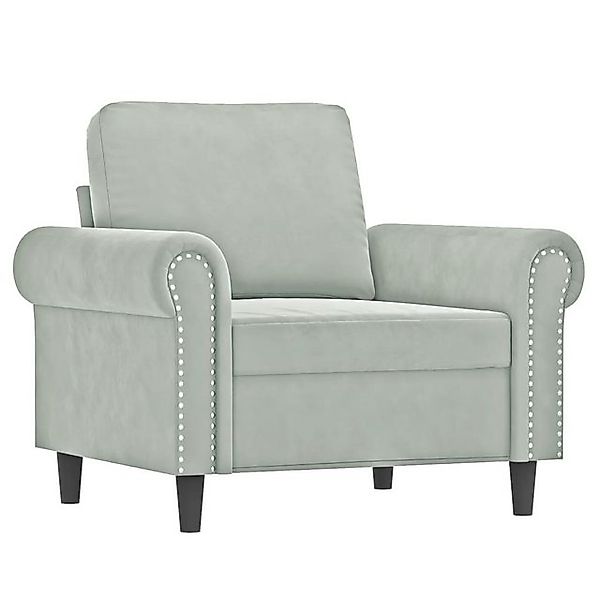 vidaXL Sofa Sessel Hellgrau 60 cm Samt günstig online kaufen