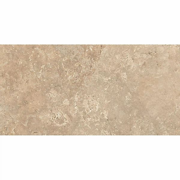 Bodenfliese Feinsteinzeug Travertino Creme 60 cm x 120 cm günstig online kaufen