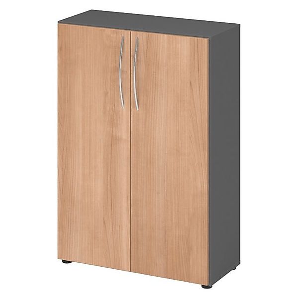 bümö Aktenschrank basic Aktenschrank Dekor: Graphit/Nussbaum günstig online kaufen